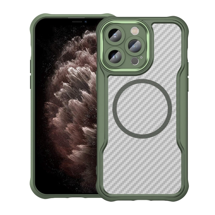 Carbon Fiber Texture MagSafe Translucent Phone Case, For iPhone 13, For iPhone 12, For iPhone 12 Pro Max, For iPhone 12 Pro, For iPhone 11 Pro Max, For iPhone 11