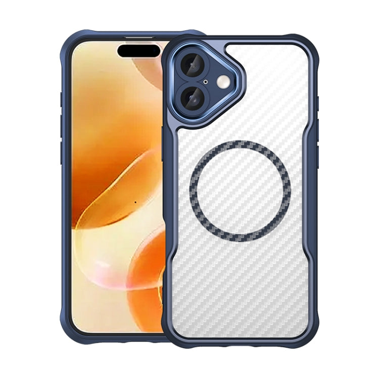 Carbon Fiber Texture MagSafe Translucent Phone Case, For iPhone 16 Pro, For iPhone 16 Plus, For iPhone 16, For iPhone 15 Pro Max, For iPhone 15 Pro, For iPhone 15 Plus / 14 Plus