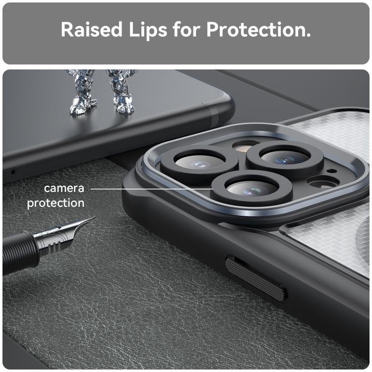 Carbon Fiber Texture MagSafe Translucent Phone Case, For iPhone 13, For iPhone 12, For iPhone 12 Pro Max, For iPhone 12 Pro, For iPhone 11 Pro Max, For iPhone 11