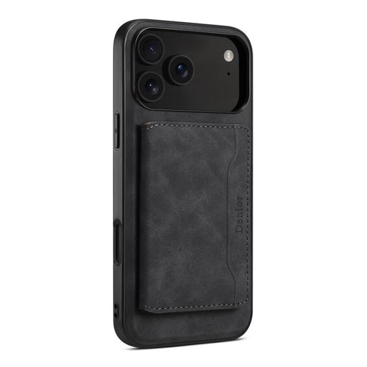 Denior D13 Retro Texture Leather MagSafe Card Bag Phone Case, For iPhone 17 Pro Max, For iPhone 17 Pro, For iPhone 17, For iPhone Air, For iPhone 16 Pro Max, For iPhone 16 Pro, For iPhone 16 Plus, For iPhone 16