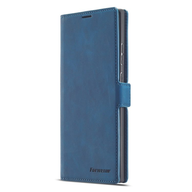 For Samsung Galaxy Note20 Forwenw Dream Series Oil Edge Strong Magnetism Horizontal Flip Leather Case with Holder & Card Slots & Wallet & Photo Frame(Blue)