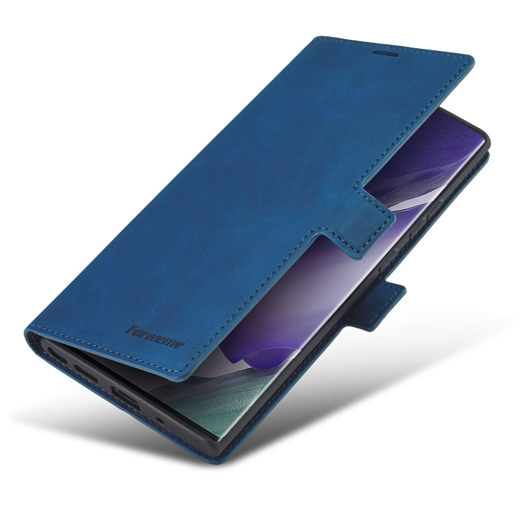 For Samsung Galaxy Note20 Forwenw Dream Series Oil Edge Strong Magnetism Horizontal Flip Leather Case with Holder & Card Slots & Wallet & Photo Frame(Blue)