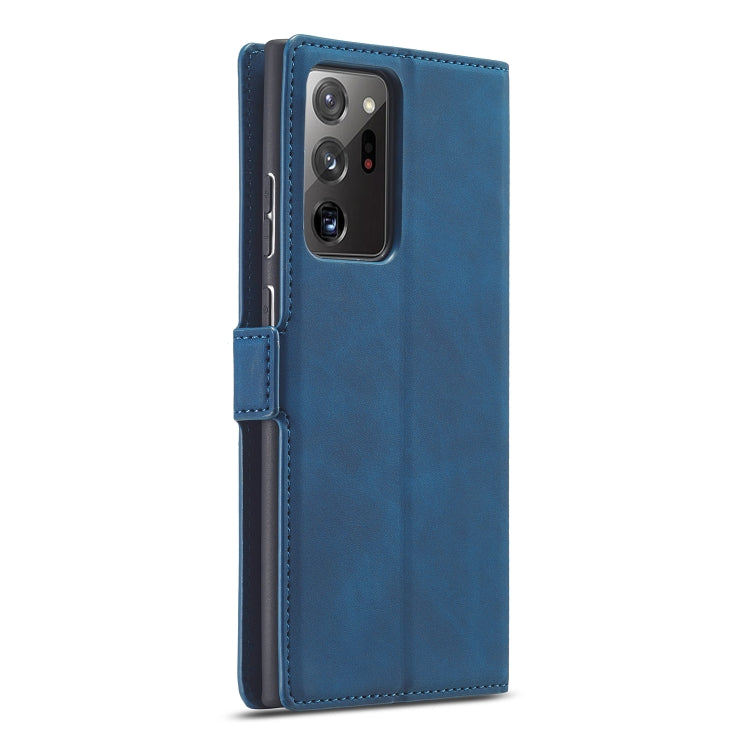 For Samsung Galaxy Note20 Forwenw Dream Series Oil Edge Strong Magnetism Horizontal Flip Leather Case with Holder & Card Slots & Wallet & Photo Frame(Blue)