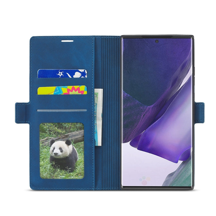 For Samsung Galaxy Note20 Forwenw Dream Series Oil Edge Strong Magnetism Horizontal Flip Leather Case with Holder & Card Slots & Wallet & Photo Frame(Blue)