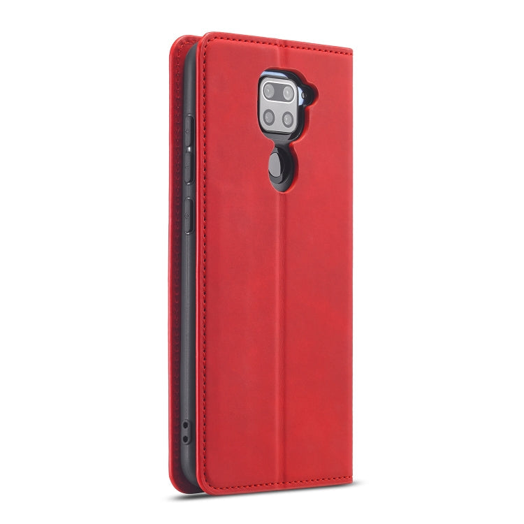 For Xiaomi Redmi Note 9 Forwenw Dream Series Oil Edge Strong Magnetism Horizontal Flip Leather Case with Holder & Card Slots & Wallet & Photo Frame(Red)