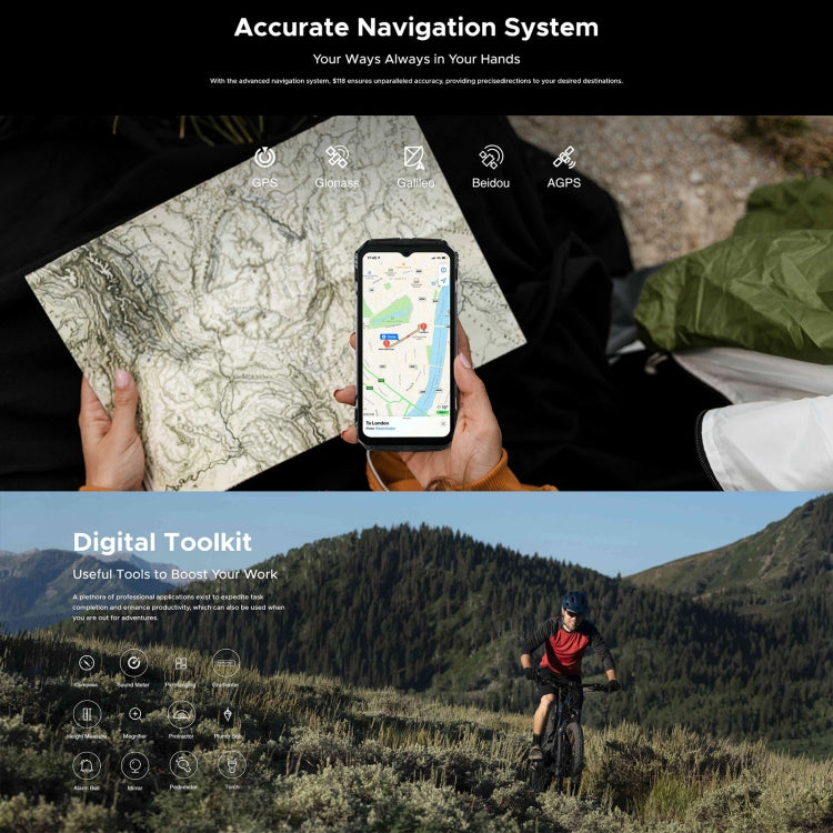 DOOGEE S118 Rugged Phone, 8GB+512GB, 6.58 inch Android 14 MediaTek Helio G99 Octa Core, Network: 4G, OTG, NFC(Black Silver)