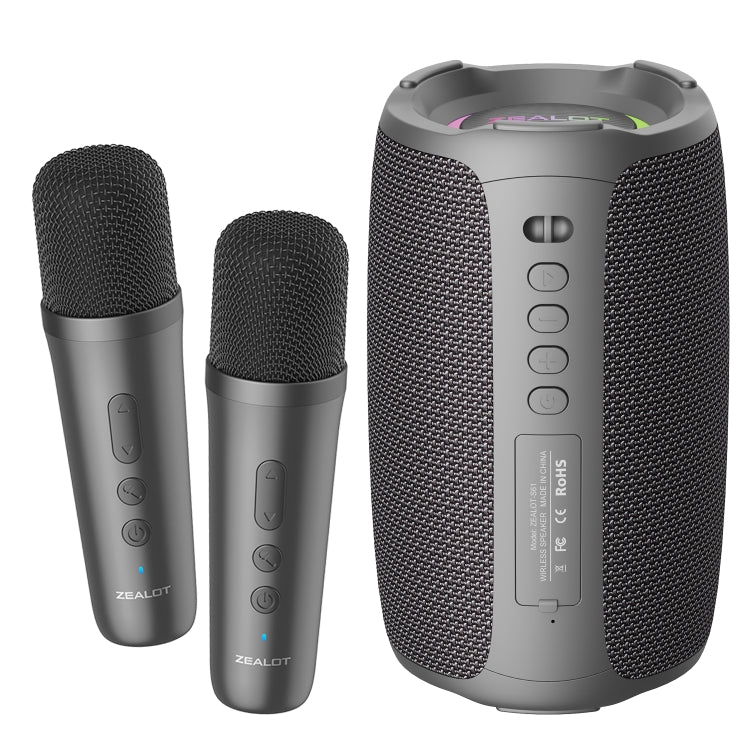 Zealot S61M RGB Rhythmic Light Karaoke Wireless Speaker, Single Mic, Dual Mic
