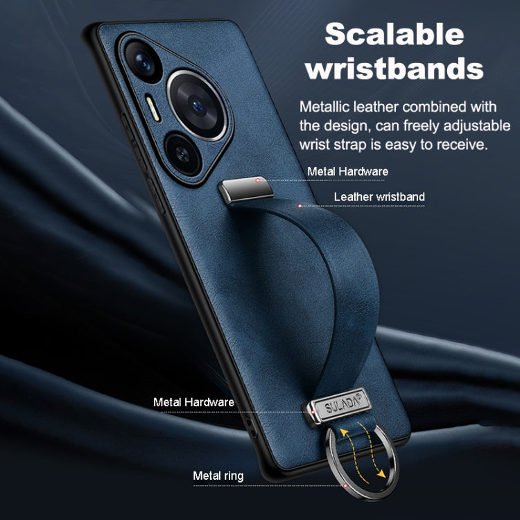 For Huawei nova 13 Pro SULADA PC Hybrid Leather Texture Skin Feel Shockproof Phone Case(Blue)