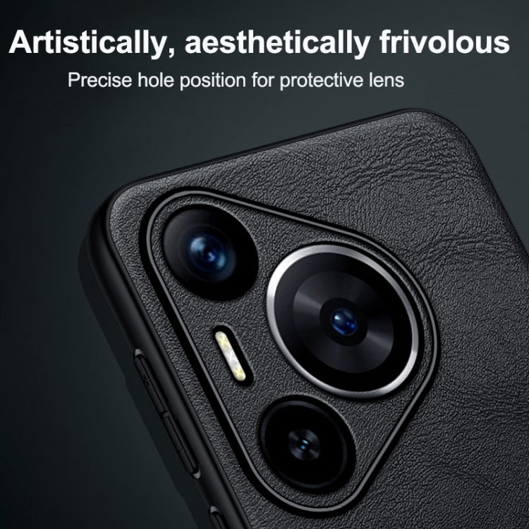 For Huawei nova 12 / nova 13 SULADA Shockproof TPU Hybrid Handmade Leather Phone Case(Black)