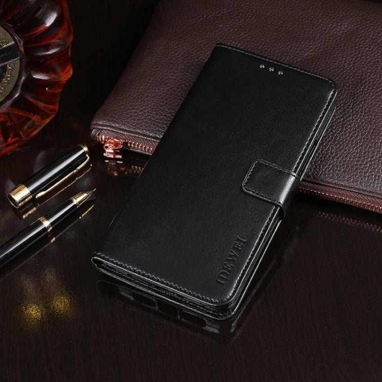 For Samsung Galaxy M01 Core idewei Crazy Horse Texture Horizontal Flip Leather Case with Holder & Card Slots & Wallet(Black)
