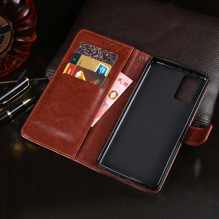 For Samsung Galaxy Note 20 5G idewei Crazy Horse Texture Horizontal Flip Leather Case with Holder & Card Slots & Wallet(Black)