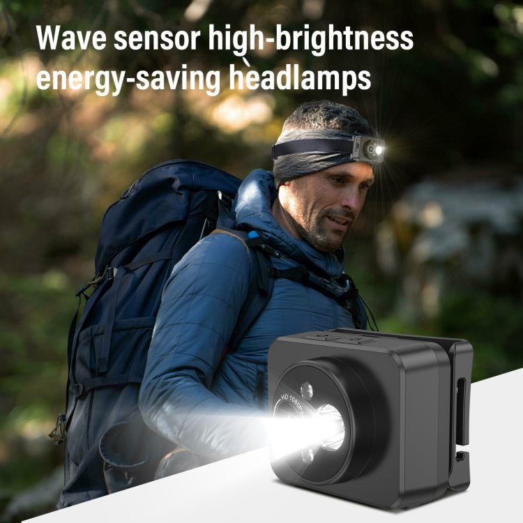 D8 1080P Head-mounted LED Motion Sensor Video Recording Lighting Camera, D8