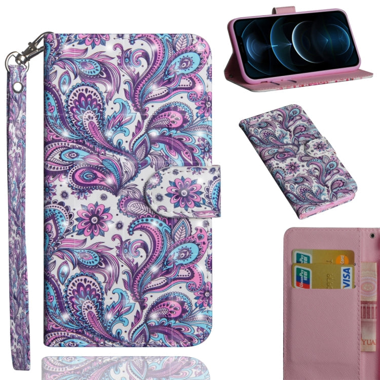 3D Painting Pattern Horizontal Flip TPU + PU Leather Case with Holder & Card Slots & Wallet, For iPhone 12 Pro Max, For Xiaomi Redmi 9