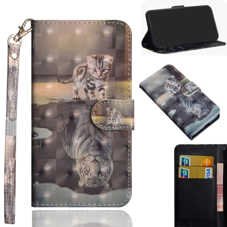 3D Painting Pattern Horizontal Flip TPU + PU Leather Case with Holder & Card Slots & Wallet, For Huawei Honor 9A, For Motorola G8 Power Lite