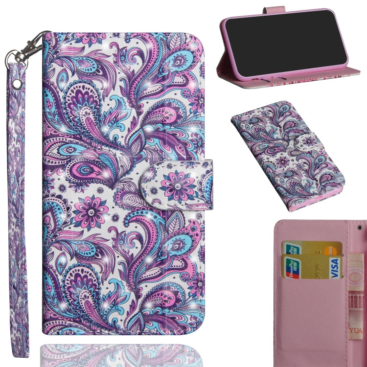 3D Painting Pattern Horizontal Flip TPU + PU Leather Case with Holder & Card Slots & Wallet, For Huawei Honor 9A, For Motorola G8 Power Lite