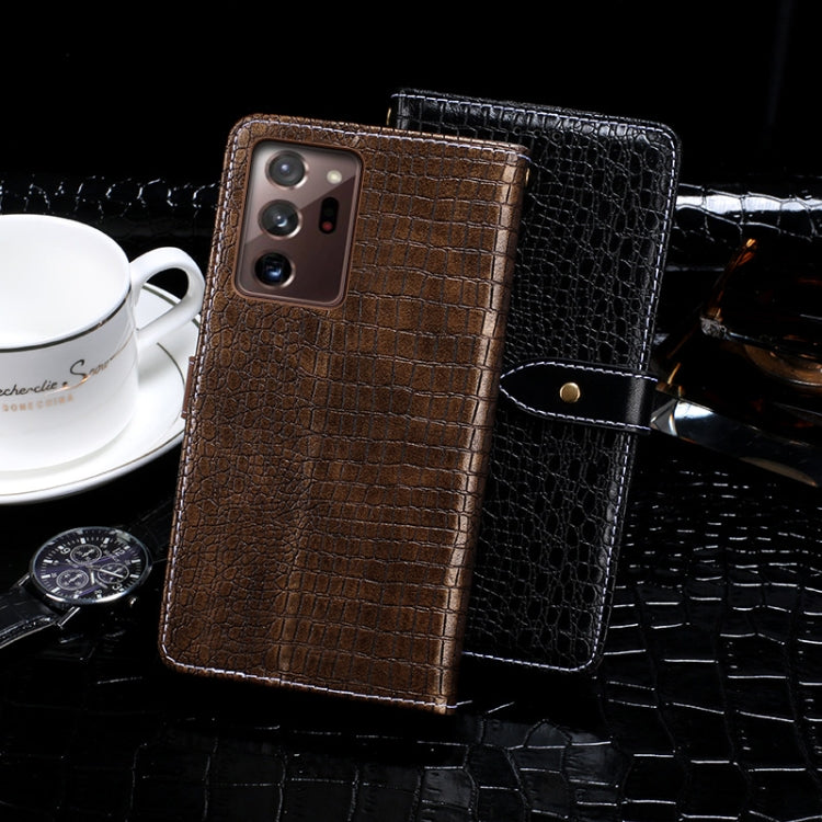 For Samsung Galaxy Note20 Ultra idewei Crocodile Texture Horizontal Flip Leather Case with Holder & Card Slots & Wallet(Dark Blue)