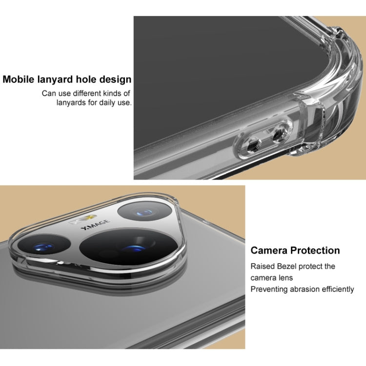 For Honor Magic7 Pro 5G imak Shockproof Airbag TPU Phone Case(Transparent Black)