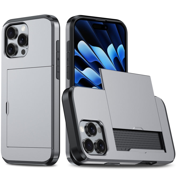 Shockproof Armor Phone Case with Card Slot, For iPhone 16