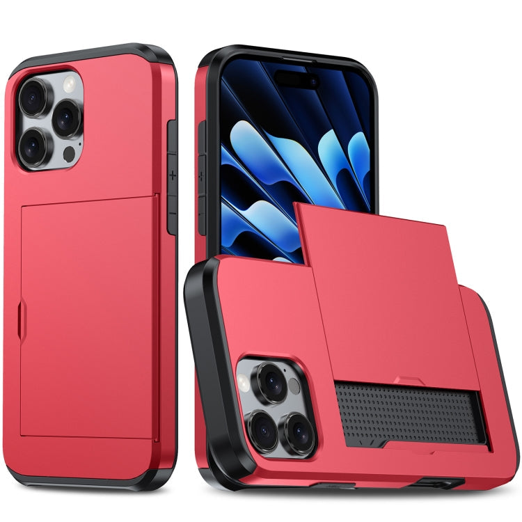 Shockproof Armor Phone Case with Card Slot, For iPhone 16
