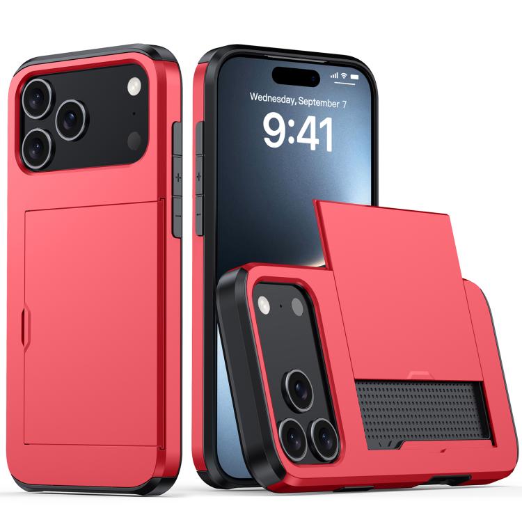 Shockproof Armor Phone Case with Card Slot, For iPhone Air, For iPhone 16 Pro Max