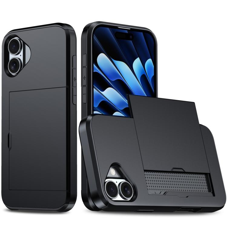 Shockproof Armor Phone Case with Card Slot, For iPhone 18, For iPhone 18 Pro