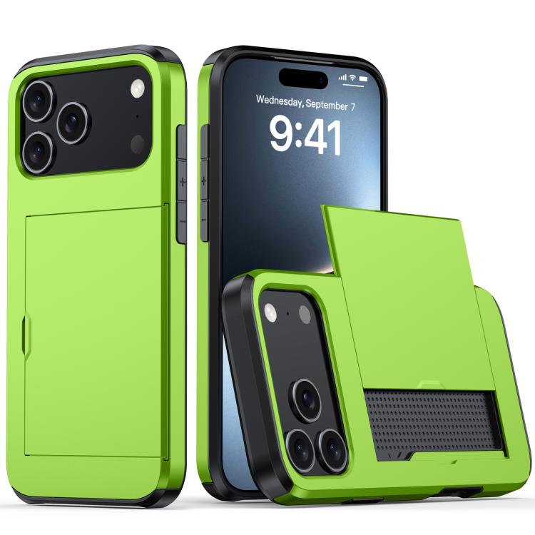 Shockproof Armor Phone Case with Card Slot, For iPhone 18, For iPhone 18 Pro