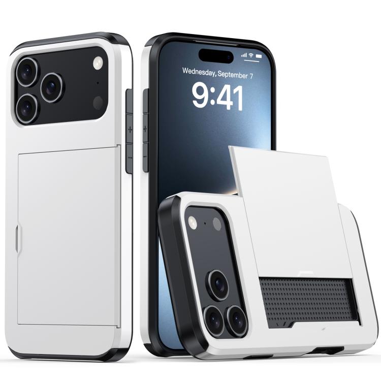 Shockproof Armor Phone Case with Card Slot, For iPhone 17 Pro, For iPhone 17