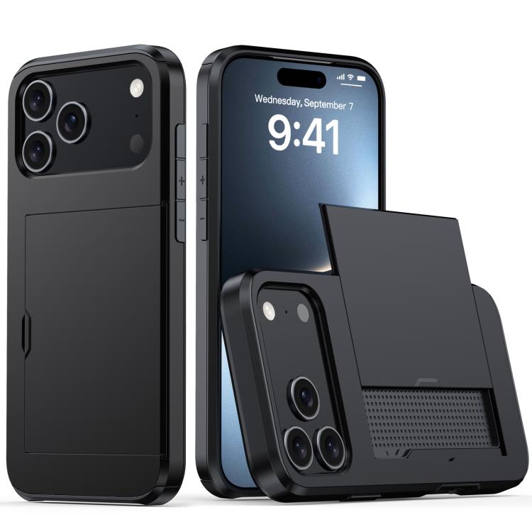 Shockproof Armor Phone Case with Card Slot, For iPhone 17 Pro, For iPhone 17