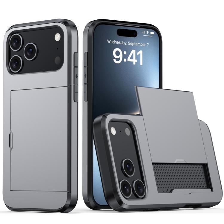 Shockproof Armor Phone Case with Card Slot, For iPhone 18 Pro Max, For iPhone 17e / 16e