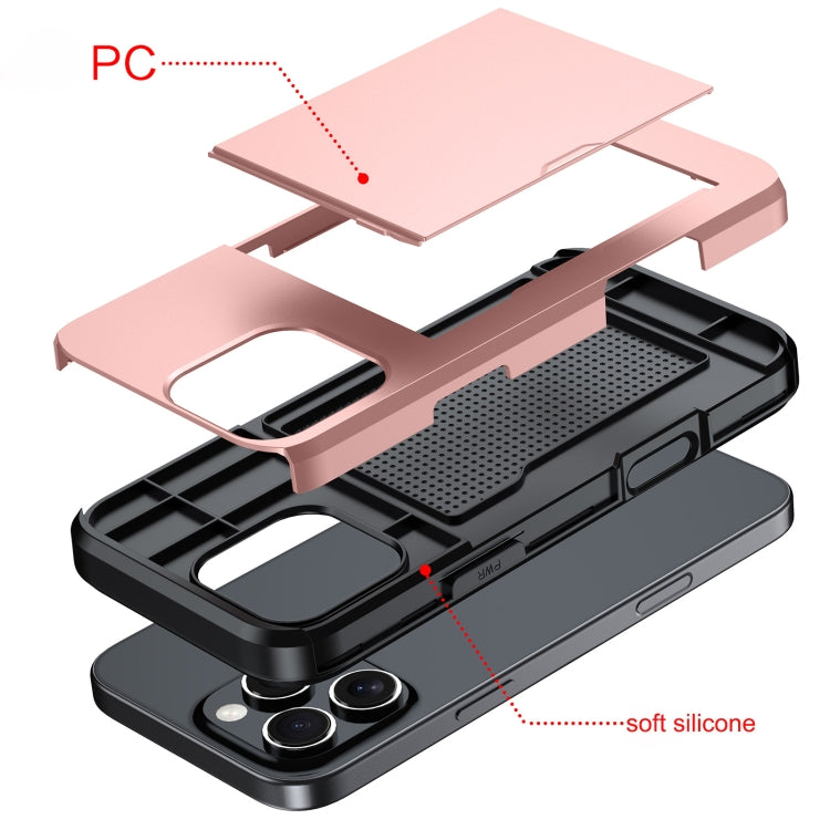 Shockproof Armor Phone Case with Card Slot, For iPhone 18 Pro Max, For iPhone 17e / 16e