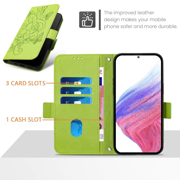 Embossed Rose RFID Anti-theft Leather Phone Case, For iPhone 13 mini, For iPhone 12  / 12 Pro, For iPhone 12 Pro Max, For iPhone 12 mini