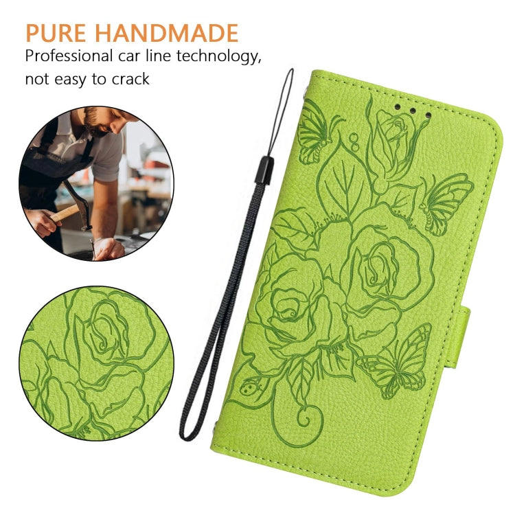 Embossed Rose RFID Anti-theft Leather Phone Case, For iPhone 14 Pro Max, For iPhone SE 2022 / SE 2020 / 8 / 7, For iPhone 13 Pro Max, For iPhone 13 Pro