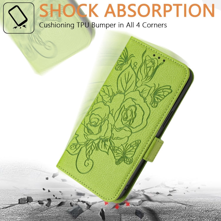 Embossed Rose RFID Anti-theft Leather Phone Case, For iPhone 15, For iPhone 14 Plus, For iPhone 14 / 13, For iPhone 14 Pro