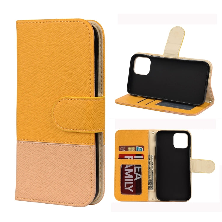Splicing Color Horizontal Flip Leather Case with Holder & Photo Frame & Card Slots & Wallet, For iPhone 12 Pro Max