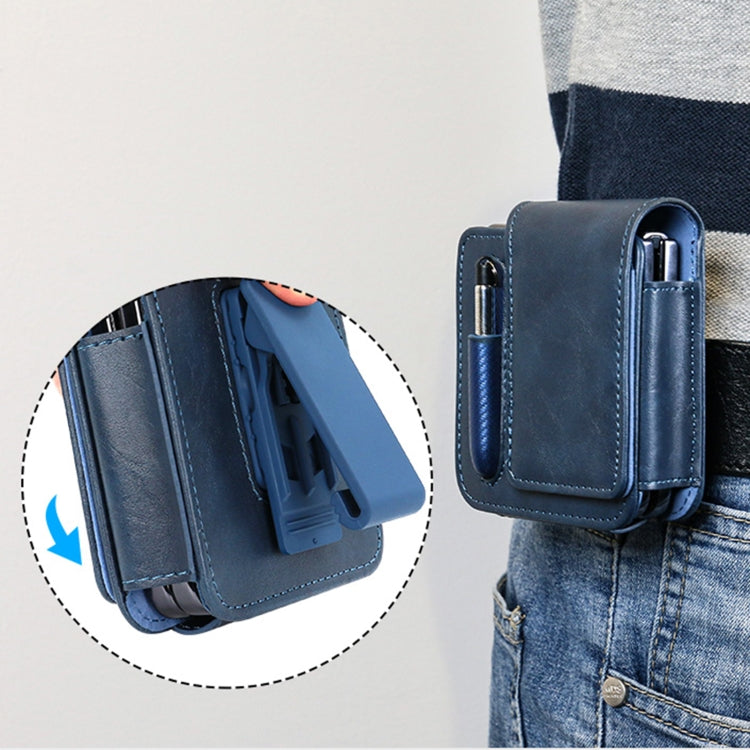 For Samsung Galaxy Z Flip 3 / 4 / 5 / 6 VIETAO Retro Thinking Series PU Shockproof Phone Bag, Without Pen(Black)