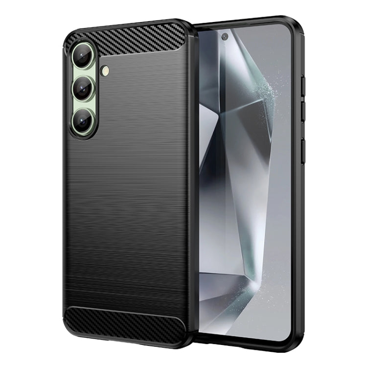 Carbon Fiber Brushed Texture TPU Phone Case, For Samsung Galaxy S24 FE 5G