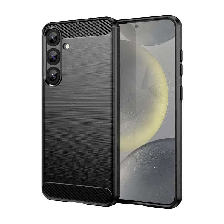 Carbon Fiber Brushed Texture TPU Phone Case, For Samsung Galaxy S26+ 5G, For Samsung Galaxy S26 Edge 5G, For Samsung Galaxy S26 Ultra 5G, For Samsung Galaxy S25 FE 5G, For Samsung Galaxy S25 Edge 5G, For Samsung Galaxy S25 5G, For Samsung Galaxy S25+ 5...