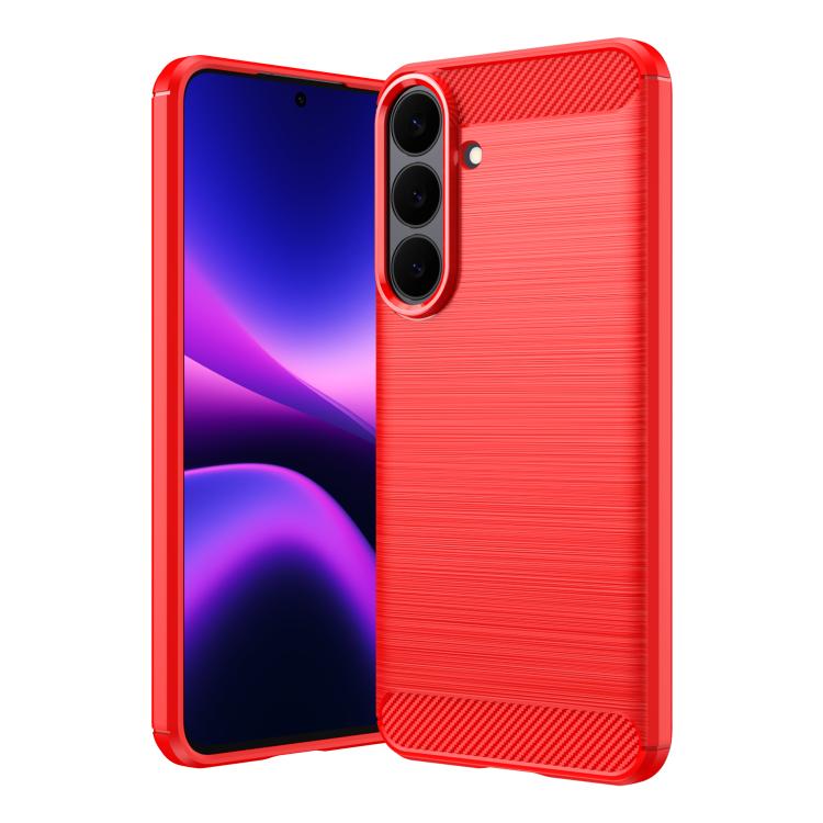 Carbon Fiber Brushed Texture TPU Phone Case, For Samsung Galaxy S26+ 5G, For Samsung Galaxy S26 Edge 5G, For Samsung Galaxy S26 Ultra 5G, For Samsung Galaxy S25 FE 5G, For Samsung Galaxy S25 Edge 5G, For Samsung Galaxy S25 5G, For Samsung Galaxy S25+ 5...