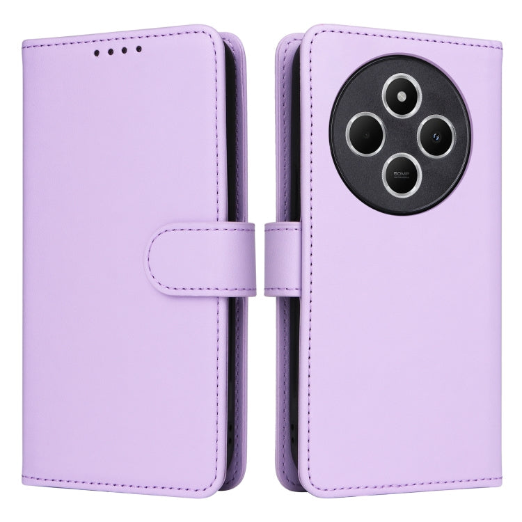 For Redmi 14C 4G BETOPNICE BN-005 2 in 1 Detachable Imitate Genuine Leather Phone Case(Light Purple)