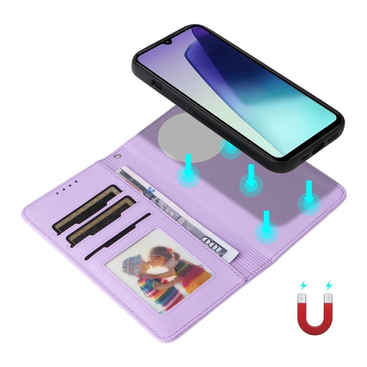 For Redmi 14C 4G BETOPNICE BN-005 2 in 1 Detachable Imitate Genuine Leather Phone Case(Light Purple)