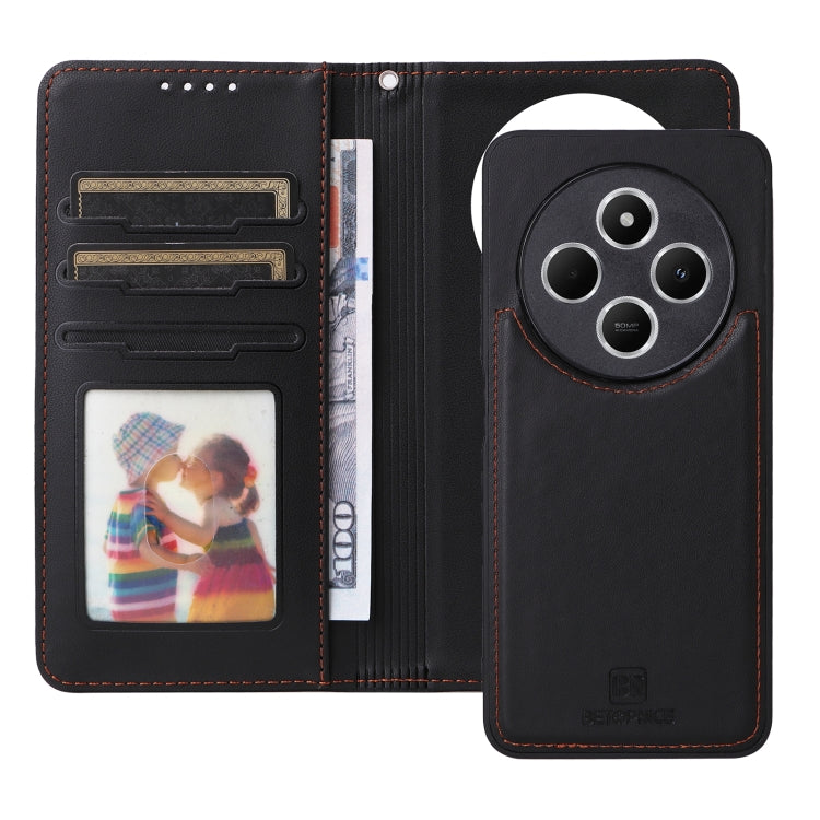 For Redmi 14C 4G BETOPNICE BN-005 2 in 1 Detachable Imitate Genuine Leather Phone Case(Black)