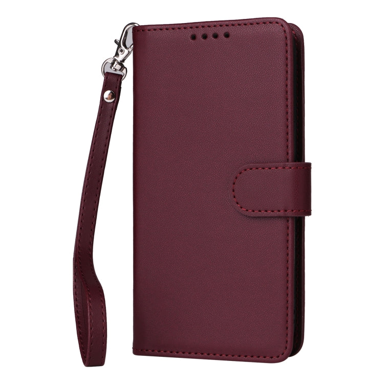 For Redmi 14C 4G BETOPNICE BN-005 2 in 1 Detachable Imitate Genuine Leather Phone Case(Wine Red)