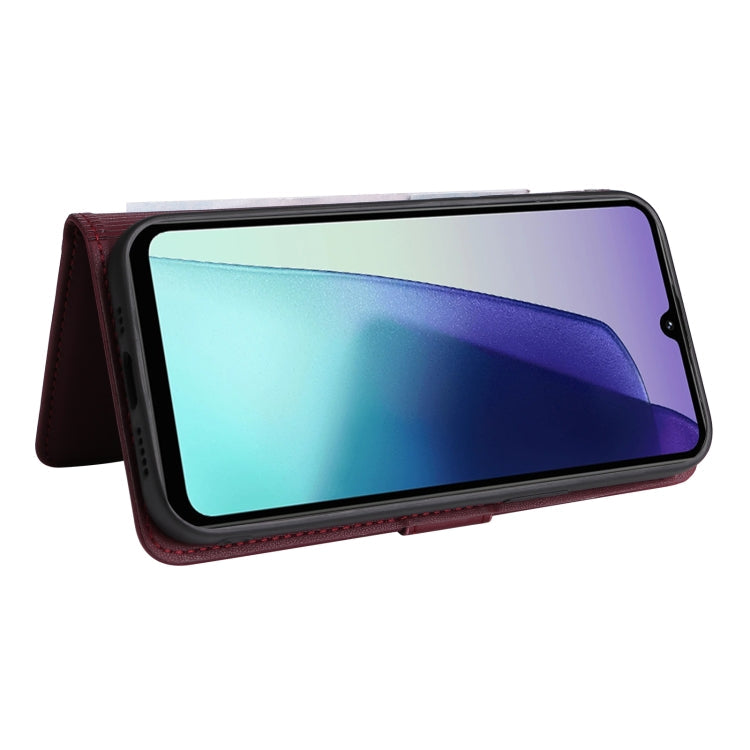 For Redmi 14C 4G BETOPNICE BN-005 2 in 1 Detachable Imitate Genuine Leather Phone Case(Wine Red)