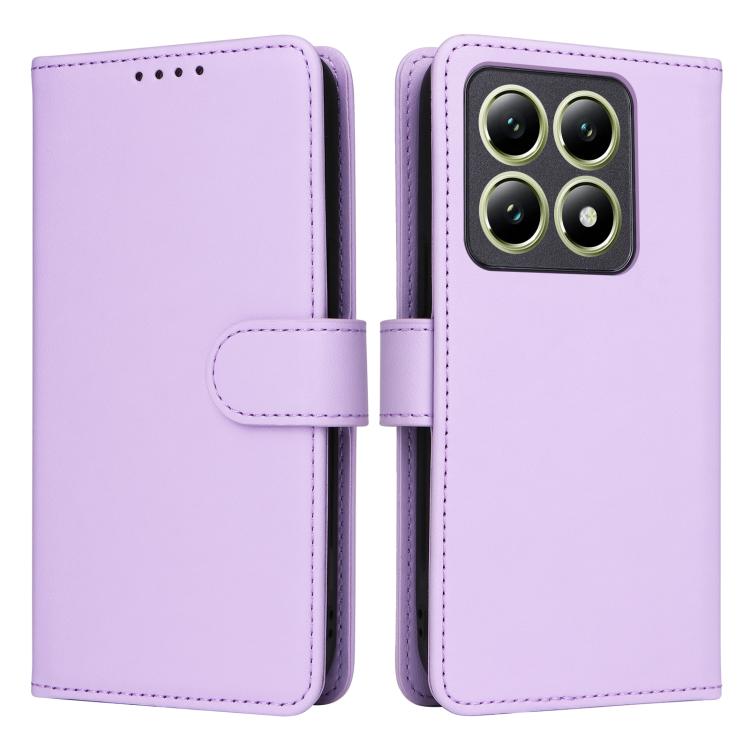 For Xiaomi 14T BETOPNICE BN-005 2 in 1 Detachable Imitate Genuine Leather Phone Case(Light Purple)