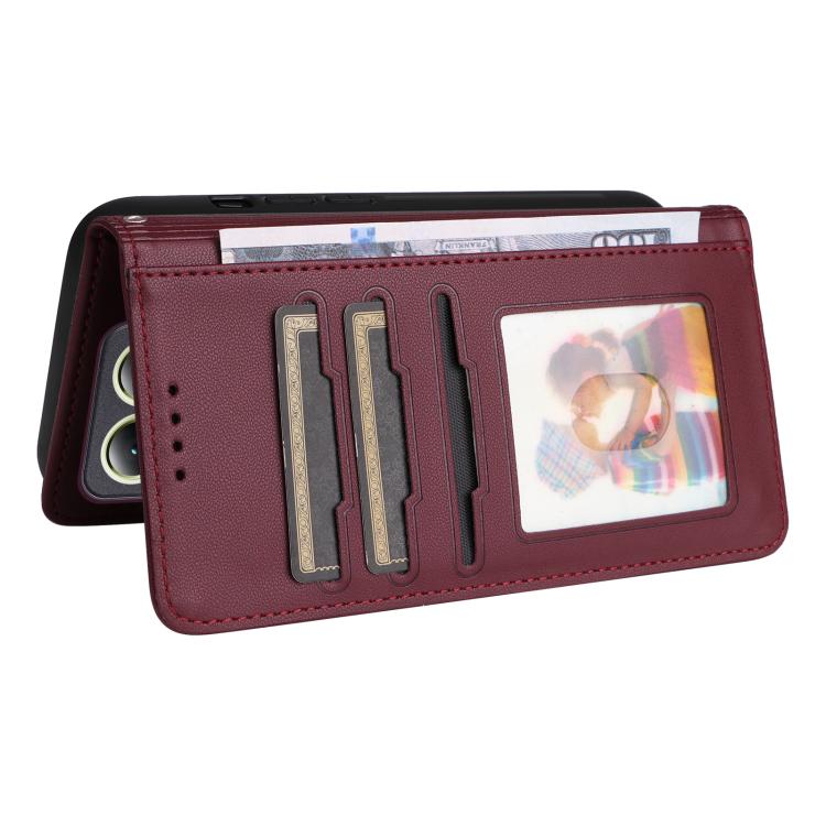 For Xiaomi 14T BETOPNICE BN-005 2 in 1 Detachable Imitate Genuine Leather Phone Case(Wine Red)