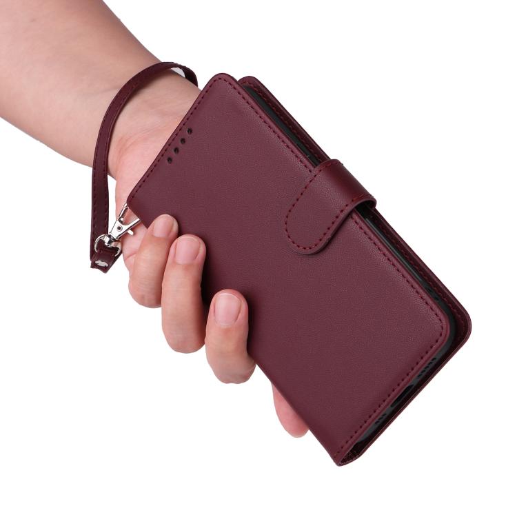 For Xiaomi 14T BETOPNICE BN-005 2 in 1 Detachable Imitate Genuine Leather Phone Case(Wine Red)