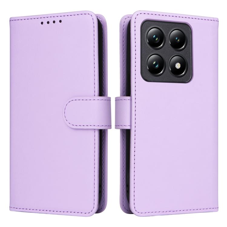 For Xiaomi 14T Pro BETOPNICE BN-005 2 in 1 Detachable Imitate Genuine Leather Phone Case(Light Purple)