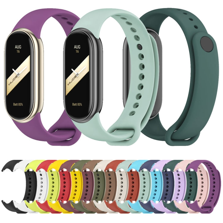 MIJOBS Metal Buckle Solid Color Silicone Watch Band, For Xiaomi Smart Band 9 / 8