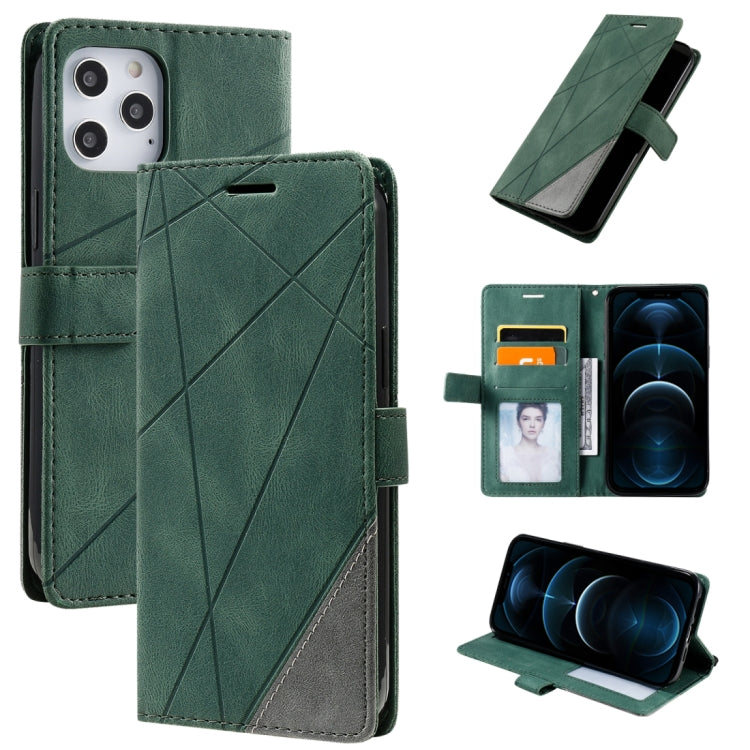 Skin Feel Splicing Horizontal Flip Leather Case with Holder & Card Slots & Wallet & Photo Frame, For iPhone 12 Pro Max, For iPhone 12 / 12 Pro, For iPhone 12 mini, For iPhone XR