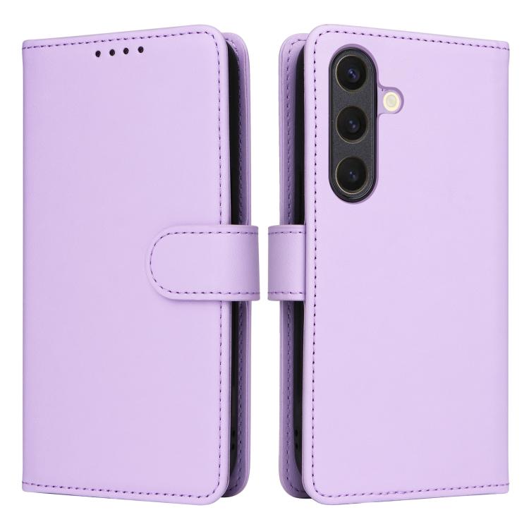 For Galaxy S25 5G BETOPNICE BN-005 2 in 1 Detachable Imitate Genuine Leather Phone Case(Light Purple)